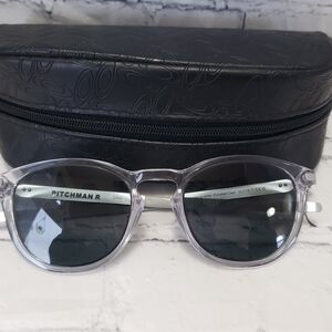 Oakley Pitchman R Clear Frame Sunglasses with Dark Lenses